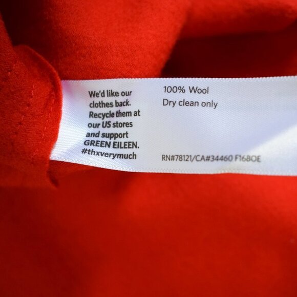 Eileen Fisher Poppy Boiled Wool Lantern Dress XS - Picture 5 of 13